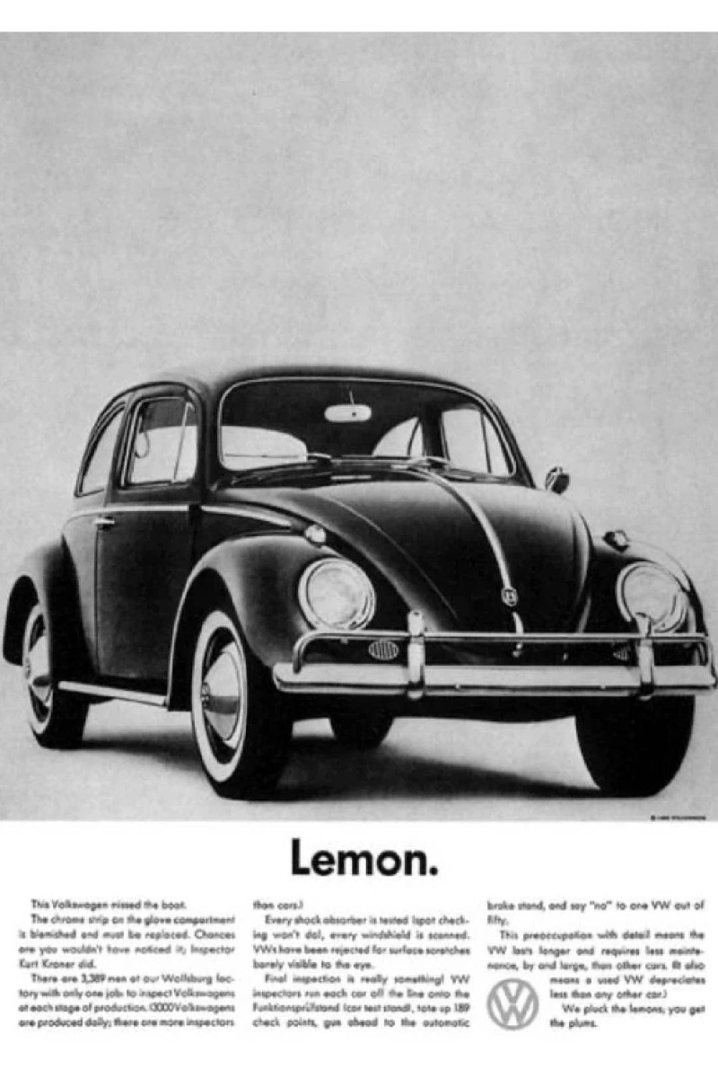 Vintage auto ad: Volkswagon Lemon Vintage auto ad: Volkswagon Lemon